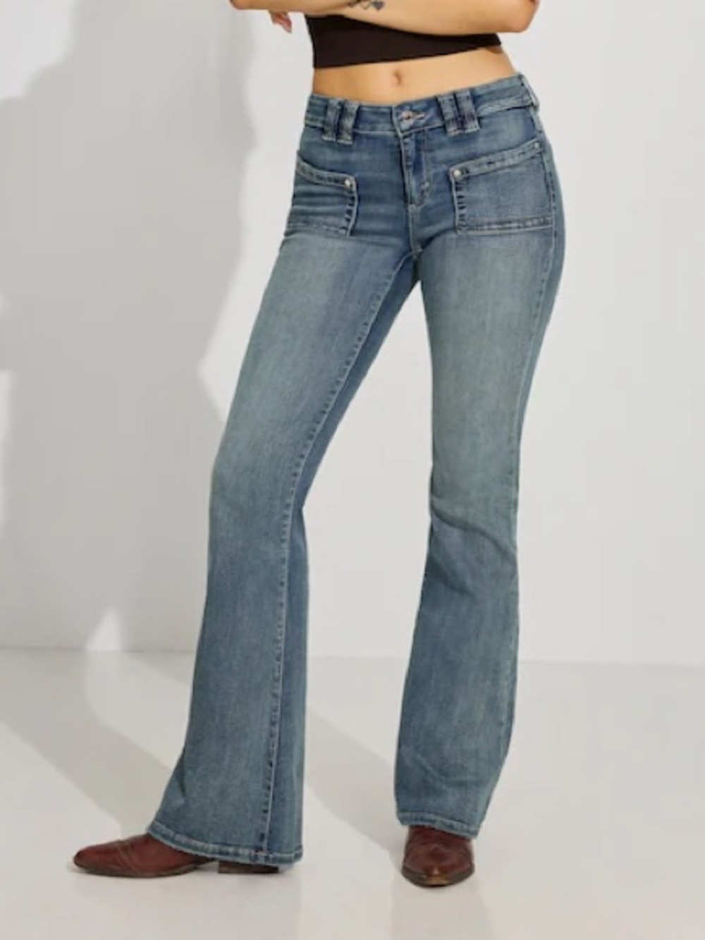 Garage Low Rise Flare Jeans